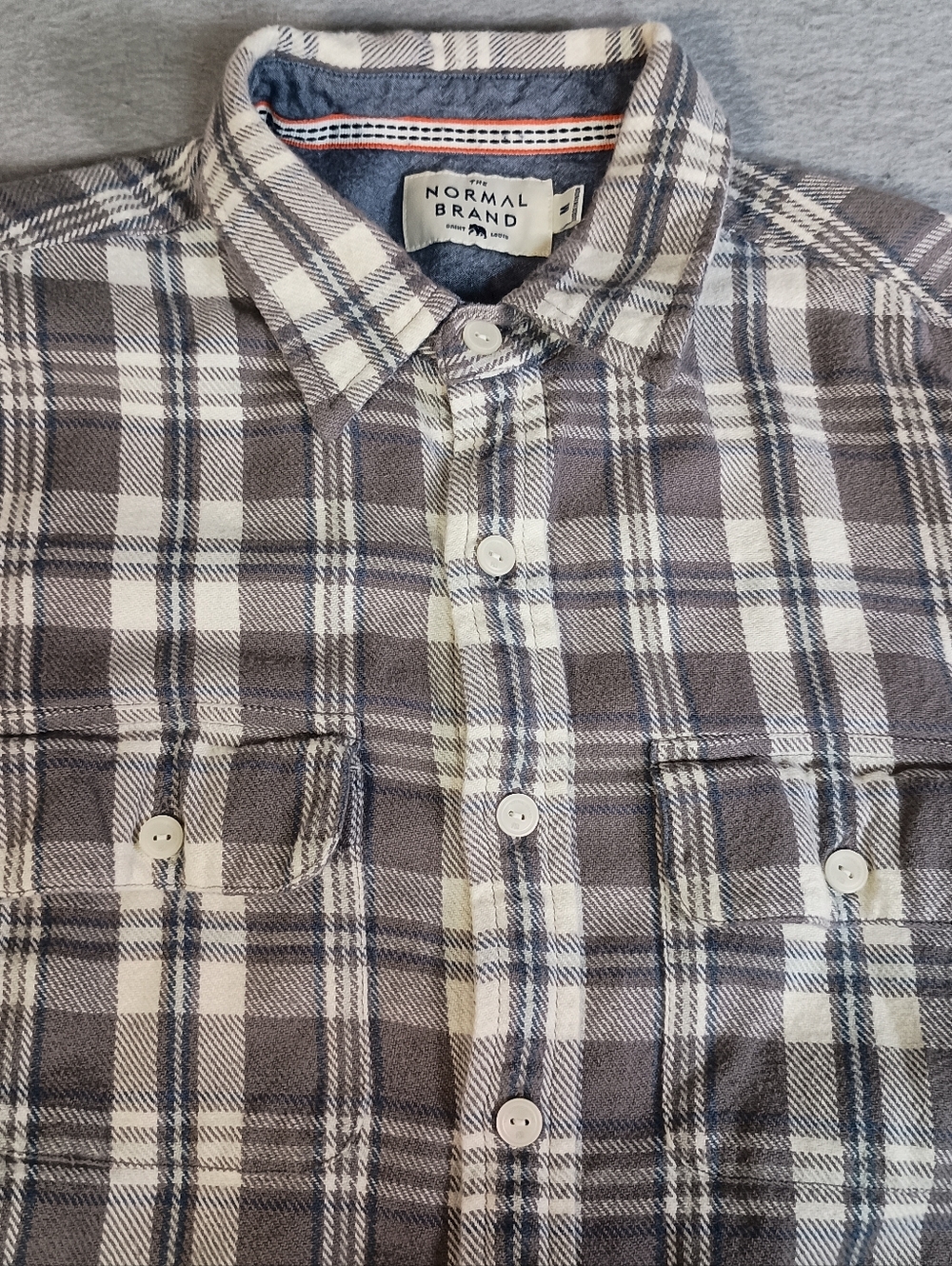 The Normal Brand Men M Multicolored Plaid Flannel Outdoors Hiking Double Pocket